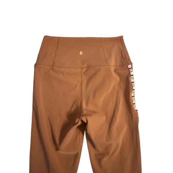 Women S Spiritual Gangster Ada Dream Tech Deep Rust Brown Leggings Cropped Yoga - Picture 5 of 6